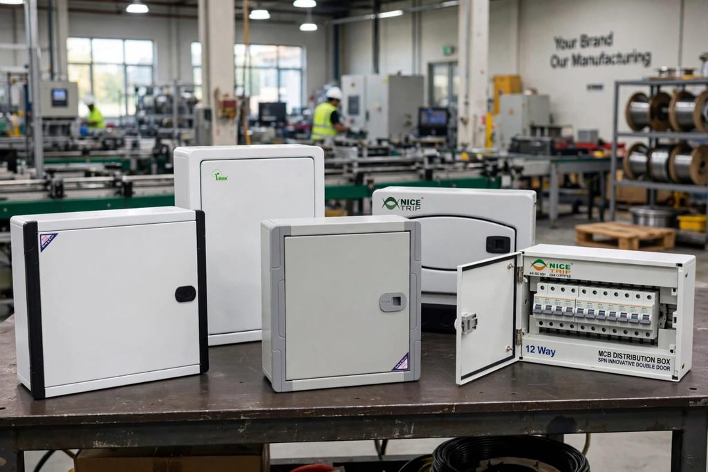 MCB Distribution Box with different ways and sizes